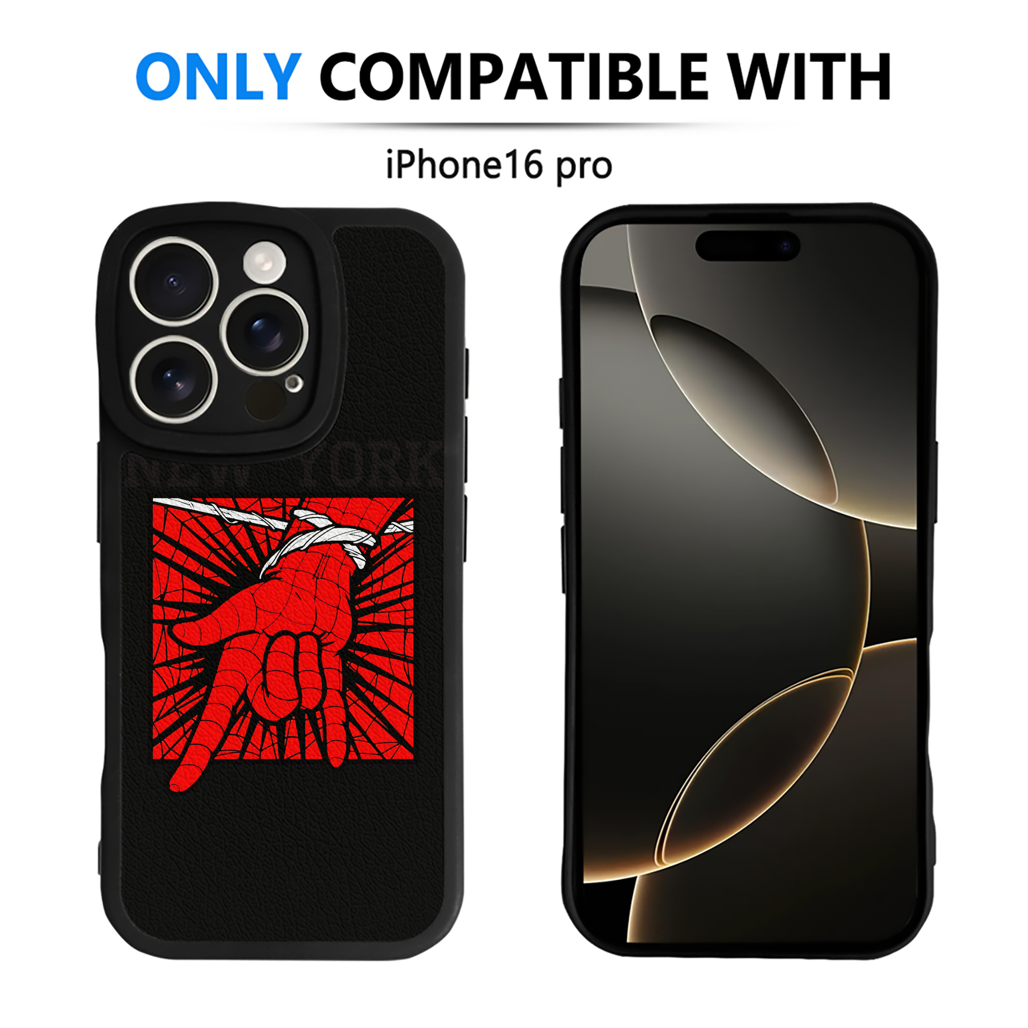 （画像用） Spider Man スパイダーマン 【iPhone 16シリーズ対応】シリコンスマホケース（レザー調） 材質：シリコン